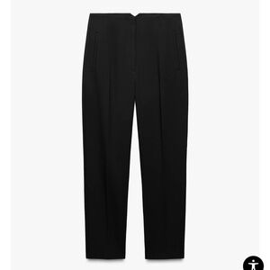 Zara Pleated High Waisted Ankle Pants